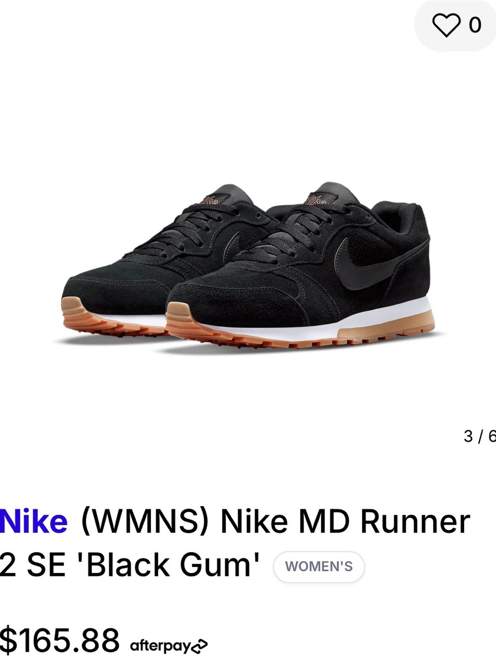 Nike Women's MD Runner 2 SE Sneakers - Black with Gum